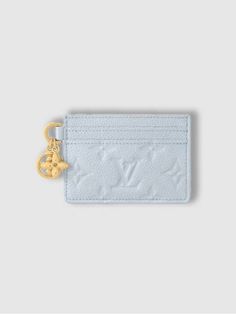 Gender: Women Brand: LOUIS VUITTON Product Name: LV Charm Card Holder Monogram Empreinte Olympe Blue M83585 Bags Alora Code: 84299536 Origin: France Channel Wallets, Lulu Keychain, Wallet Ideas, Card Holder Keychain, Keychain Wallet