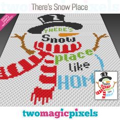 a cross stitch pattern with the words snowman on it and an image of a person wearing