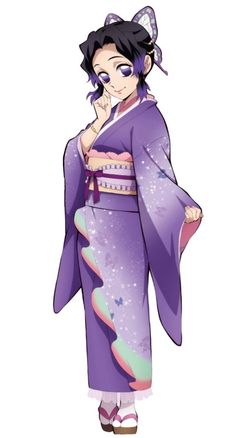 an anime character dressed in purple