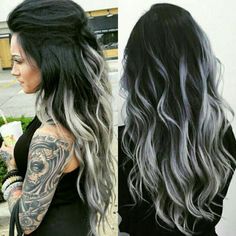 Silver Hair Extensions, Baylage Hair, White Ombre, Good Hair, Good Hair Day, Long Curly, Silver Hair, Ombre Hair