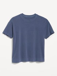 Women's T-Shirts | Old Navy Blue Crew Neck Short Sleeve Top For Everyday, Relaxed Fit Cropped T-shirt With Short Sleeves, Soft-washed Relaxed Fit Cropped T-shirt With Short Sleeves, Soft-washed Relaxed Fit Cropped T-shirt, Blue Casual Crew Neck Short Sleeve Top, Blue Relaxed Fit Short Sleeve Top For Everyday, Blue Boxy Fit Crew Neck T-shirt, Summer Blue Boxy Fit Tops, Boxy Crew Neck Soft-washed T-shirt