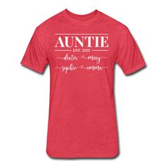 You provide the year and any number of kids' names, we'll put them on the shirt. Makes a great Auntie gift! We only print on premium, high quality, ultra soft t-shirts. No cheap, baggy, scratchy shirts here! --Ultra soft, premium quality t-shirt --Professional DTG printing for a vibrant, long-lasting print --Durable with a lightweight, breathable feel --Tear away label for added comfort. --See size chart in the image gallery --More colors and sizes available by special order. Message me for deta Mamaw Gifts, Granny Shirts, Papa Bear Shirt, Granny Gifts, Grandmas Mothers Day Gifts, Great Grandma Gifts, Auntie Shirts, Nana Shirts, Mommy Gift