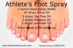 Essential Oil Diffuser Blends Recipes, Essential Oil Spray, Oil Remedies, Essential Oils Herbs, Essential Oil Blends Recipes, Athletes Foot