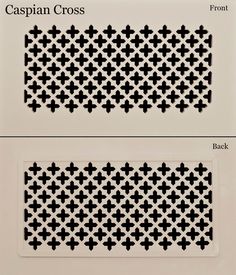 two black and white crosses are shown in the same pattern on each side of this tile