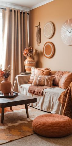 a living room filled with furniture and decor