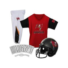 Your football fan will love dressing up to show off their favorite team with this Franklin Sports Tampa Bay Bucaneers Kids NFL Uniform Set. Your football fan will love dressing up to show off their favorite team with this Franklin Sports Tampa Bay Bucaneers Kids NFL Uniform Set. 5-piece set includes: helmet, jersey, uniform pants, chinstrap and iron-on numbers Kids will love dressing up like their favorite players whether they are playing on gameday, dressing up for Halloween, or just hanging ar Red Sportswear Sets For Sports, Red Sporty Playwear Sets, Sporty Red Playwear Set, Boxing Skills, Nfl Uniforms, Tampa Bay Buccaneers Football, Speed Bag, Buccaneers Football, Jersey Uniform