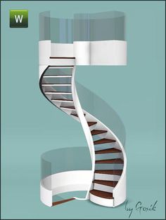 a spiral staircase in the shape of a book