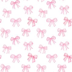 pink bows on a white background