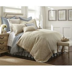 the comforter is neatly made and ready to be used in any room or bed