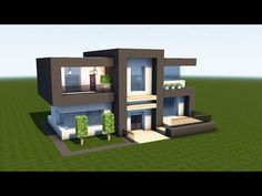 MODERNES HAUS in MINECRAFT bauen TUTORIAL [HAUS 296] - YouTube Ide Rumah Minecraft, Casas Mine, Houses In Minecraft, Roblox Aesthetic