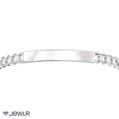 Identify yourself, remember a loved one, or display a special date with this classic engravable ID bracelet. Handcrafted in sterling silver, this 8" men's bracelet features a curb-link chain secured with a lobster clasp for just the right fit. Classic Charm Bracelet As Gift, Classic Adjustable Curb Chain Jewelry, Elegant Personalized Curb Chain Jewelry, Classic Engraved White Gold Chain Bracelet, Elegant Curb Chain Jewelry For Personalized Gift, Elegant Jewelry With Curb Chain For Personalized Gift, Classic White Gold Sterling Silver Charm Bracelet, Classic Sterling Silver Charm Bracelet For Formal Occasions, Classic Silver Charm Bracelet