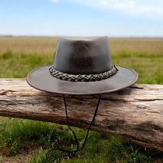 Men's Women's Brown Cowboy Hat 100% Real Leather - Australian Western Style Cowgirl Hat With Stud Braided Band and Chinstraps Introducing our Australian Western Style Cowboy Hat - a perfect blend of style and functionality. Material: Crafted with 100% Real Leather Hat, this hat is durable and long-lasting. Ventilation: Designed with ventilation holes, this cowboy hat ensures comfort even on hot days. Braided Band: The braided band adds a touch of sophistication to the classic western look. Chins Cowboy Hut, Brown Cowboy Hat, Chapeau Cowboy, Leather Hat, Cowgirl Hat, Western Look, Leather Hats, Cowgirl Hats, Cow Girl