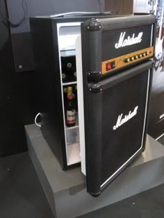 an amperator refrigerator with its door open