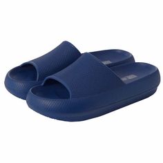 32 Degrees Women's Cloud Slide | Slip-On | Waterproof | Pillow-Like Comfort | Lightweight, Navy, Sizes Small Medium Large New In Box Blue Breathable Slide Sandals, Breathable Blue Sandals For Vacation, Blue Breathable Sandals For Spring, Breathable Blue Slide Sandals, Comfortable Slip-resistant Blue Sandals, Blue Breathable Slides For The Beach, Blue Breathable Slides For Beach, Comfortable Blue Sandals For Outdoor, Blue Non-slip Sandals For Outdoor Activities