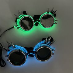 New Cool Cyberpunk Style Glasses Glowing Party Decor Luminous LED Sunglasses Lighting Up Bar Rave Cyberpunk Party Decorations, Cyberpunk Mask For Party, Rave Glasses Aesthetic, Rave Party Ideas, Led Goggles, Black Plastic Rave Sunglasses, Punk Glasses, Cyberpunk Led Glasses, Led Sunglasses