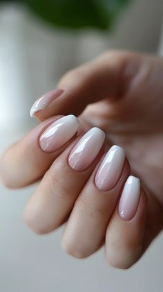 Top 40 Frombre French Manicure Ombre Nail Designs Trending Right Now Wedding Nails For Bride Ombre French, Bridal Nails Ombre Glitter, Ombre American Manicure, French Manicure Modern, Ombré French Manicure, Subtle Wedding Nails, French Ombre Chrome Nails, Ombré Wedding Nails