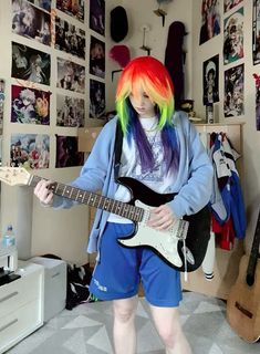 @remmiecos on ig and tt!  Mlp eg mane 6 cosplay inspo my little pony rainbow dash equestria girls casual outfit guitar #mlp #mylittlepony #rainbowdash Rainbow Dash Cosplay Ideas, Rainbow Dash Aesthetic Outfit, Mlp Cosplay Rainbow Dash, Rainbow Dash Outfit Ideas, My Little Pony Halloween Costume, Rainbow Dash Outfit, Rainbow Dash Halloween Costume, Rainbow Dash Hair, Human Rainbow Dash