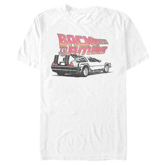 Jump in your DeLorean and head back to the 1980's with a Back to the Future T-Shirt. Celebrate your favorite funny sci-fi flick with a retro Back to the Future shirt that shows off your favorite characters like Marty McFly, Doc Brown and more. Great Scott, who knew you could ever look this good? Size: 3xl. Color: white. Gender: male. Age Group: adult. Pattern: Car. Material: Cotton. Back To The Future Delorean, Men's Back, Doc Brown, Marty Mcfly, Cartoon T Shirt, Mens Back, Cartoon T Shirts, Back To The Future, Slim Fit Shorts