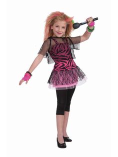 80s Girl Costume, Black Mesh Shirt, Rockstar Costume, Rock Costume, Rock Star Costume, Apple Costume, 80s Punk, Pink Tulle Skirt, 80s Costume