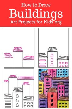 how to draw buildings art projects for kids