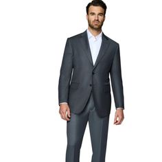 2 Button Notch Lapel Side Vents Modern Fit Color : Charcoal Formal Tailored Sets With Button Closure, Professional Business Suits With Button Closure, Elegant Business Casual Sets With Button Closure, Formal Notch Lapel Pantsuit With Button Closure, Elegant Business Sets With Button Closure, Tailored Suits With Button Closure For Formal Occasions, Elegant Suit With Button Closure And Flat Front, Elegant Suits With Button Closure And Flat Front, Timeless Tailored Suits With Button Closure