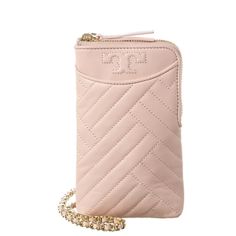 This Phone Bag Can Securely Fit Most Phones, Including Most Iphone And Android Models, And Also Has 3 Card Slots To Keep All Your Valuables Close And Organized. Shell Pink Phone Crossbody Bag Gold-Toned Hardware 100% Quilted Leather Featuring Tory Burch "T" Zip Top Closure Chain Strap With Woven Leather 3 Card Holders Interior Fits Most Cell Phone Models 6.5" X 4.25" X 1" Strap Drop 23.5" Imported Tory Burch Cell Phone Bag, Foldover Crossbody Bag, Tory Burch Crossbody Bag, Tory Burch Purse, Tory Burch Crossbody, Pink Phone, Shell Pink, Women Crossbody Bag, Small Crossbody Purse