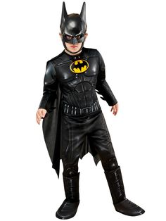 The Flash Batman Kids Costume - costumes.com The Flash Batman, Batman Costume For Kids, Famous Villains, The Flash Movie, Michael Keaton Batman, Keaton Batman, Flash Costume, Batman Costumes, Batman Mask