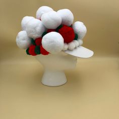 Costume Christmas Snow Ball Cap, Adjustable Adult/Teen Baseball Cap. Hand Sewn Red, Green and White Snow Balls. Winter Fun Hat. by RustyKeyCreationShop on Etsy Goofy Christmas, Victorian Vest, Snow Balls, Star Costume, Fun Hat, Snow Ball, Brick Colors, White Snow, Costume Hats