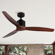 Use this high quality ceiling fan to decorate your living space and bedroom to enjoy the coolness and fresh air with the motor. We are sure that the soild wood as the raw material for the fan blades can offer you a beautiful aesthetic in your space. Different fan speed can be controlled separately by one remote control. With a high-performance powerful motor, yet quiet operation and blades, this fan is ideal for most interior rooms. Bayfeve Antique Ceiling Fan 52-in Black with Antique Brown Wood Modern Farmhouse Ceiling Fan, Elegant Ceiling Fan, Antique Ceiling Fans, Indoor Ceiling Fans, Wood Ceiling Fans, Farmhouse Ceiling Fan, Ceiling Fans Without Lights, Room Fan, Flush Mount Ceiling Fan