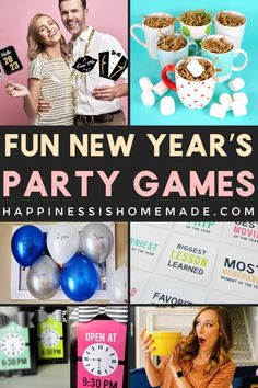 the new year's party games are fun and easy to make