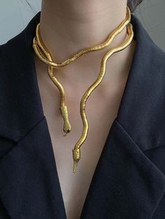 onecozyday Snake Choker Necklace, Gothic Jewellery, Formal Jewelry, Lovers Necklace, Snake Bracelet, Snake Necklace, Anthropologie Jewelry, Wire Necklace, Gold Snake