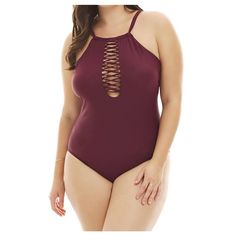 Thanks For Checking Out Our Fabulous Posh Closet!! All Of Our Items Are New With Tags! Never Worn Or Used <3 - Composition: 82% Nylon, 18% Spandex - Description: This One Piece Fits Like A Glove And Covers All The Right Areas. This Maroon One-Piece Swimsuit Is Exceptionally Fashionable, Featuring A High Neck With A Criss-Cross Front Panel Design That Adds An Edgy Flair. It Includes Adjustable Straps With Gold Hardware, A Built-In Bra With Sewn-In Foam Cups And Side Boning For Support. The High N Blue Tankini, Black Monokini, High Neck One Piece, Black Tube, Foam Cups, Floral Swimsuit, Monokini Swimsuits, High Neck Tank, Swim Dress