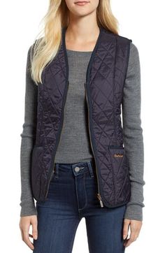 Diamond-quilted nylon and a soft fleece lining make this vest a cozy-chic layering must-have. 26" length (size 12UK) Front zip closure Front patch pockets Lined, with 100% polyester fill 100% nylon Machine wash, dry flat Imported Coats Barbour Women, Grunge Makeup, Cozy Chic, Quilted Vest, Womens Fleece, Makeup Inspiration, Layering, Size 12, Size 2