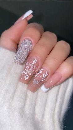 #christmas nails #november nails #nail design #nail inspo #elegant nails #prom nails #trendy nails #cool nail inspo #nude nail designs #nail types #fall nail design #coffin nails #grad nails #nail art automne 2024 #autumn nails #nail ideas #acrylic nails #fall seasons nails #ongle autumne #manucure automne 2024 #fall transition nail colors #autumn acrylic nails #simple autumn nails #holiday nails #school nails #ongles d`automne #literally me #fall nails #halloween nails #winter nails Fancy Winter Nails, Pretty Christmas Nails Acrylic, Fancy Christmas Nails, Snow Nail Designs, Winter Snow Nails, Snow Nails Winter, Christmas Naildesign, Winter Nails Acrylic, Christmas Gel Nails