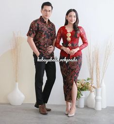 Kebaya Couple set, full set of kebaya and men's batik shirt, sarimbit batik couple, long sleeve, scoop neck, Red Color Kebaya Size (Bust) S bust 84 cm M Bust 88 cm L Bust 92 cm XL Bust 96 cm 2XL Bust 100 cm Skirt Size (Hip Circumference) S hip 85 cm M hip 90 cm L hip 95 cm XL hip 100 cm 2XL hip 105cm 3XL hip 110cm   Shirt Size (Bust) S bust 100 cm M bust 105 cm L Bust 110 cm XL Bust 115 cm 2XL Bust 120 cm 3XL Bust 125 cm - KEBAYA HAS FRONT BUTTONS, SAFE BUSUI. SEMI ITALY KEBAYA MATERIALS, SOFT - Formal Long Sleeve Sets With Traditional Patterns, Fitted Batik Print Long Sleeve Sets, Fitted Long Sleeve Batik Print Sets, Traditional Long Sleeve Sets With Batik Print, Batik Kebaya, Batik Couple, Couple Set, Batik Shirt, Outfit Hijab