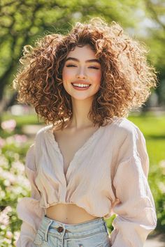 Summer holiday hairstyles are all about practicality, comfort, and a touch of fun. Whether you're lounging by the pool, attending a beach party, or exploring a new city, these styles will keep you looking chic and cool. Curly Haircuts, Short Wavy Hair, Soft Waves, Short Wavy, Holiday Hairstyles, Spring Hairstyles, Beautiful Lady