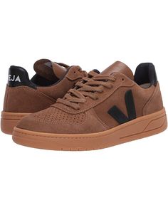 VEJA V-10 | The Style Room, powered by Zappos Sporty Everyday Sneakers With Boost Midsole, Sporty Brown Sneakers For Everyday, Brown Sporty Sneakers For Everyday, Veja V 10, Minimalist Sneakers, Hummel Sneaker, Sneakers Fashion, Vintage Inspired, Sneakers