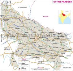 a map of the state of nepal with all roads and major cities in english language