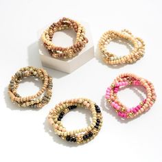 - Approximately 3" Diameter Choose your color Luxury Brown Beaded Bracelets With Round Beads, Luxury Brown Round Beads Bracelets, Luxury Brown Round Bead Bracelets, Luxury Brown Round Beaded Bracelets, Blue Dahlia, Wood Bead Bracelet, I Got Married, Color Names, Wood Beads