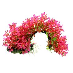 pink flowers are arranged in the shape of a wreath