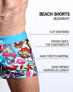 The most versatile pair of men’s beach shorts you’ll ever wear. BANG! Beach Shorts are the perfect all-rounder between the beach and everything else before and after. Styled after the fashionably look of a modern-fit walk short, these premium men’s swim trunks are delivered in a body-sculpting and shape-contouring format for a perfect fit. Meet the ultimate men’s boardies to take you from the beach to the party without missing a beat. Made with a stretchy, waterproof, light weight and soft fabri Summer Boxer Briefs For Beach Vacation, Summer Beach Boxer Briefs With Built-in Shorts, Summer Boxer Briefs For Beach Season, Summer Style Short Boxer Briefs For Beach Season, Summer Beach Season Short Boxer Briefs, Beachwear Short Length Boxer Briefs For Vacation, Vacation Boxer Briefs With Built-in Shorts, Short Boxer Briefs With Built-in Shorts For Vacation, Gym Tank Tops