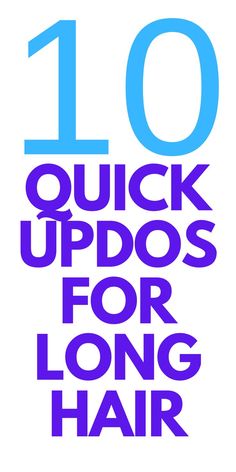 10 QUICK UPDOS FOR LONG HAIR - HERE ARE 10 QUICK AND EASY HAIRDOS FOR LONG HAIR. Easy Updos For Long Thick Hair Quick, Easy Updo Buns For Long Hair, Easy Twist Updos For Medium Hair, Daytime Hairstyles Long Hair, How To Easily Style Long Hair, Easy Updos For Servers, Easy Updos For Long Hair With Extensions, Updo For Long Hair Work, Long Thick Hair Styles Updo