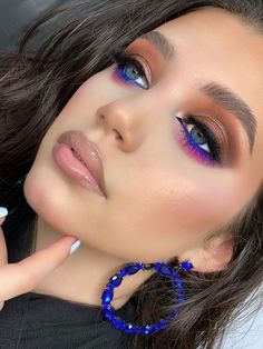 Purple Eye Makeup, Fancy Makeup, Glamour Makeup, Eye Makeup Art