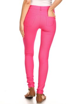 Make Your Move High Rise Jegging – ICONOFLASH Stretch Mid-rise Cotton Jeggings, Stretch Cotton Jeggings For Fall, Trendy High Rise Stretch Leggings, Non-stretch Elastane Jeans, Stretch Solid Jeans For Fall, Solid Stretch Jeans For Fall, Trendy High Waist Cotton Leggings, Stretch Pink Jeans For Fall, Pink Stretch Jeans For Fall