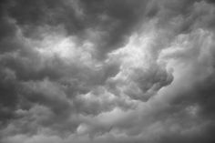 black and white photograph of storm clouds in the sky