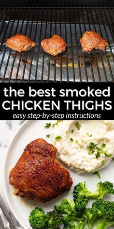 the best smoked chicken thighs easy step - by - step instructions for grilling them