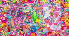 an image of many different colored stickers