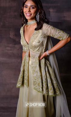 Pastel Traditional Outfits, Pastel Banarasi Lehenga, Jacket Sharara Suit, Sangeet Outfit Ideas Indo Western, Heavy Indian Dresses, Onepiece Dresses Indian, Day Wedding Outfit Guest Indian, Western Lehenga Style, Indo Western Suits Women