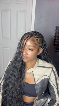 Fulani Flip Over Braids With Sew In, Fulani Braids Hairstyles With Weave, Trending Braids For Black Women, Fulani Braids Side Part, Funali Braids Flip Over, Edges Tut, Fulani Braids With Sew In, Hairstyles To Do, Quick Braid Styles Black Hair