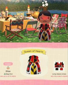 an animal crossing character is standing in front of a picnic table